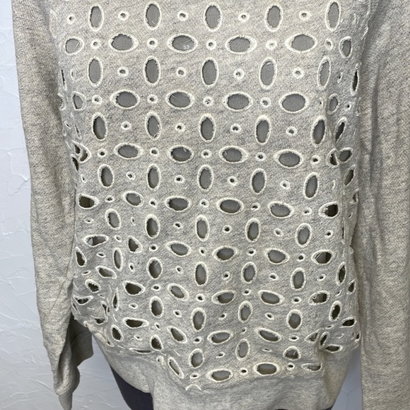 - J.Crew Eyelet Sweatshirt - Picture 3 of 7